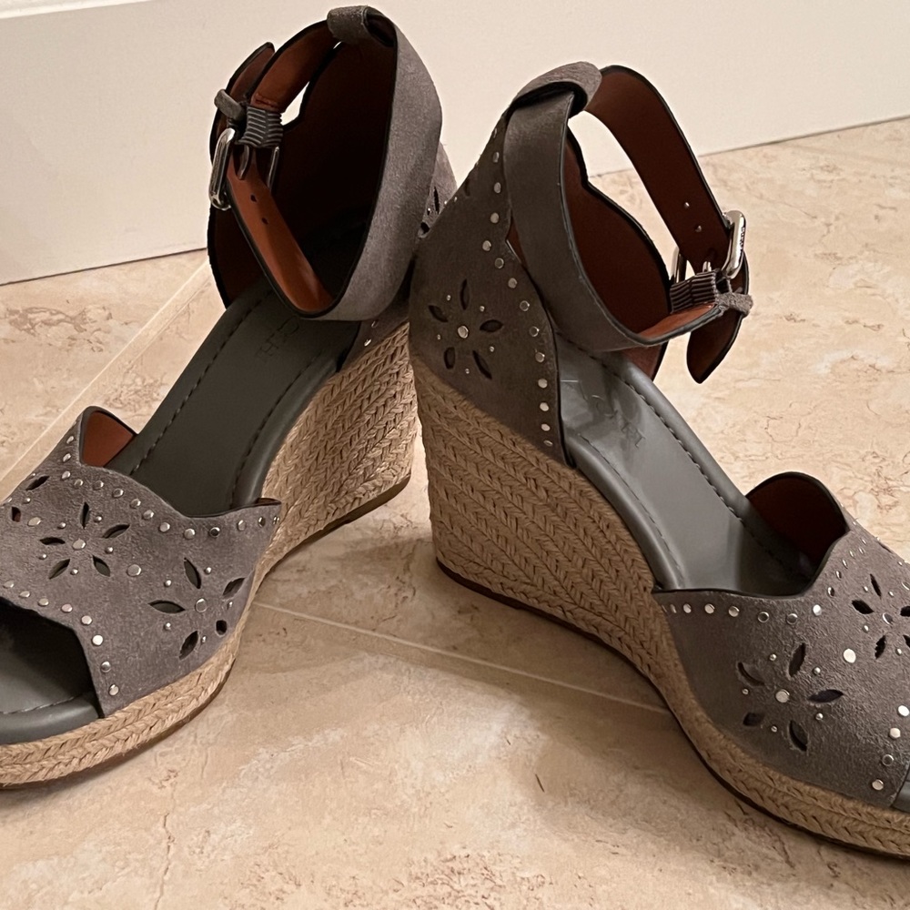 Coach Wedges Gray 7.5